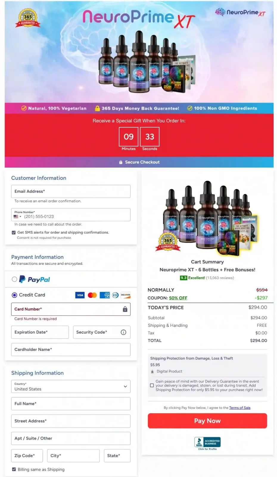 NeuroPrime XT Payment Invoice